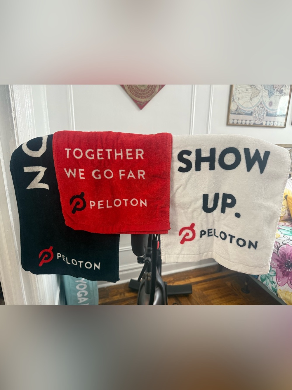 Peloton Red, White and Black Logo Towels - Branded Home Accent